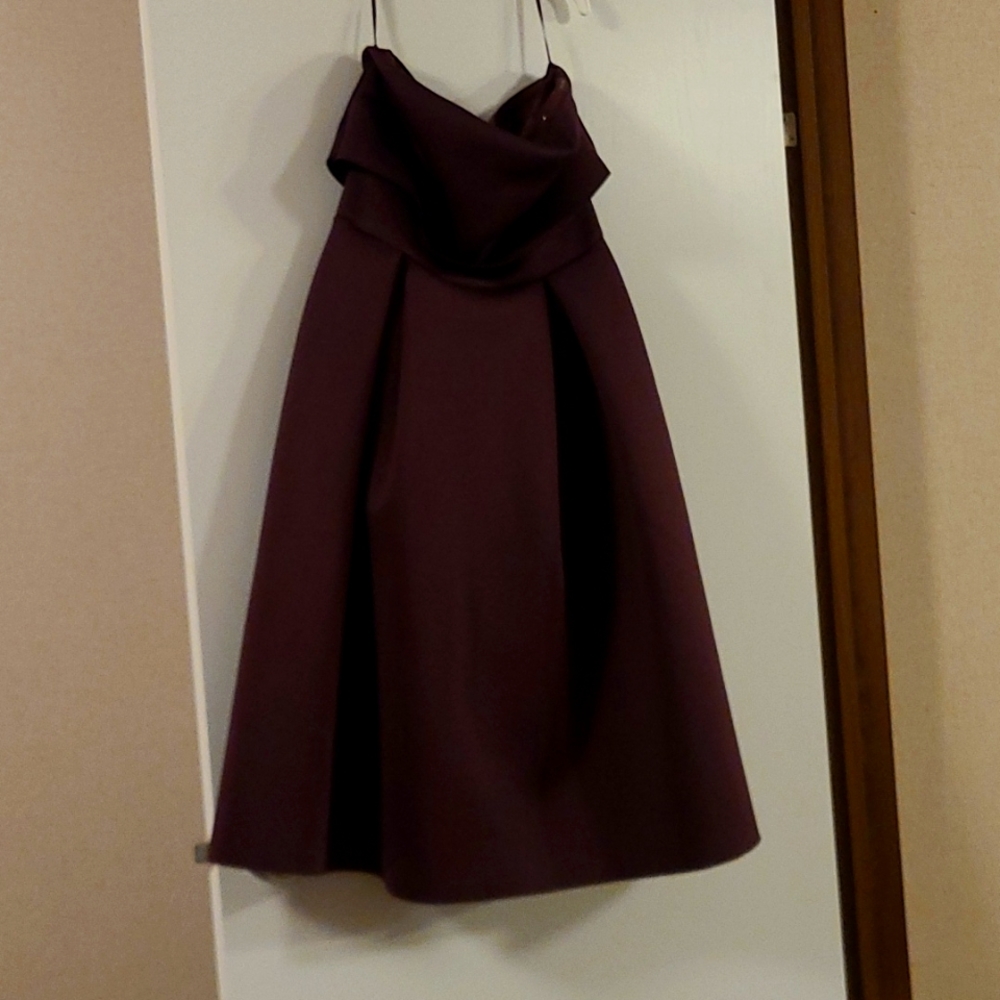 Purple strapless asos dress